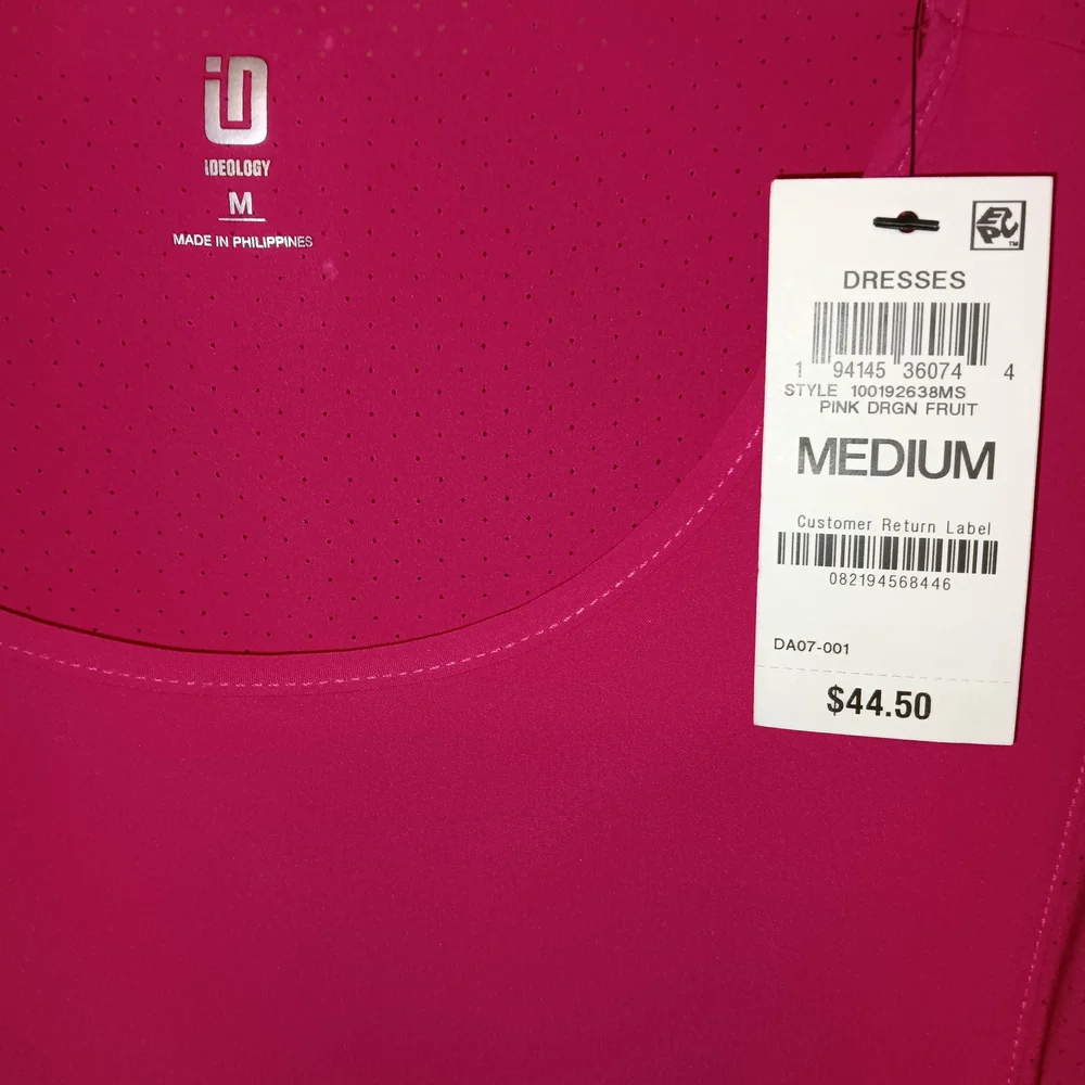 Ideology Pink Dress(PTP 17" L 37") - Picture 7 of 7